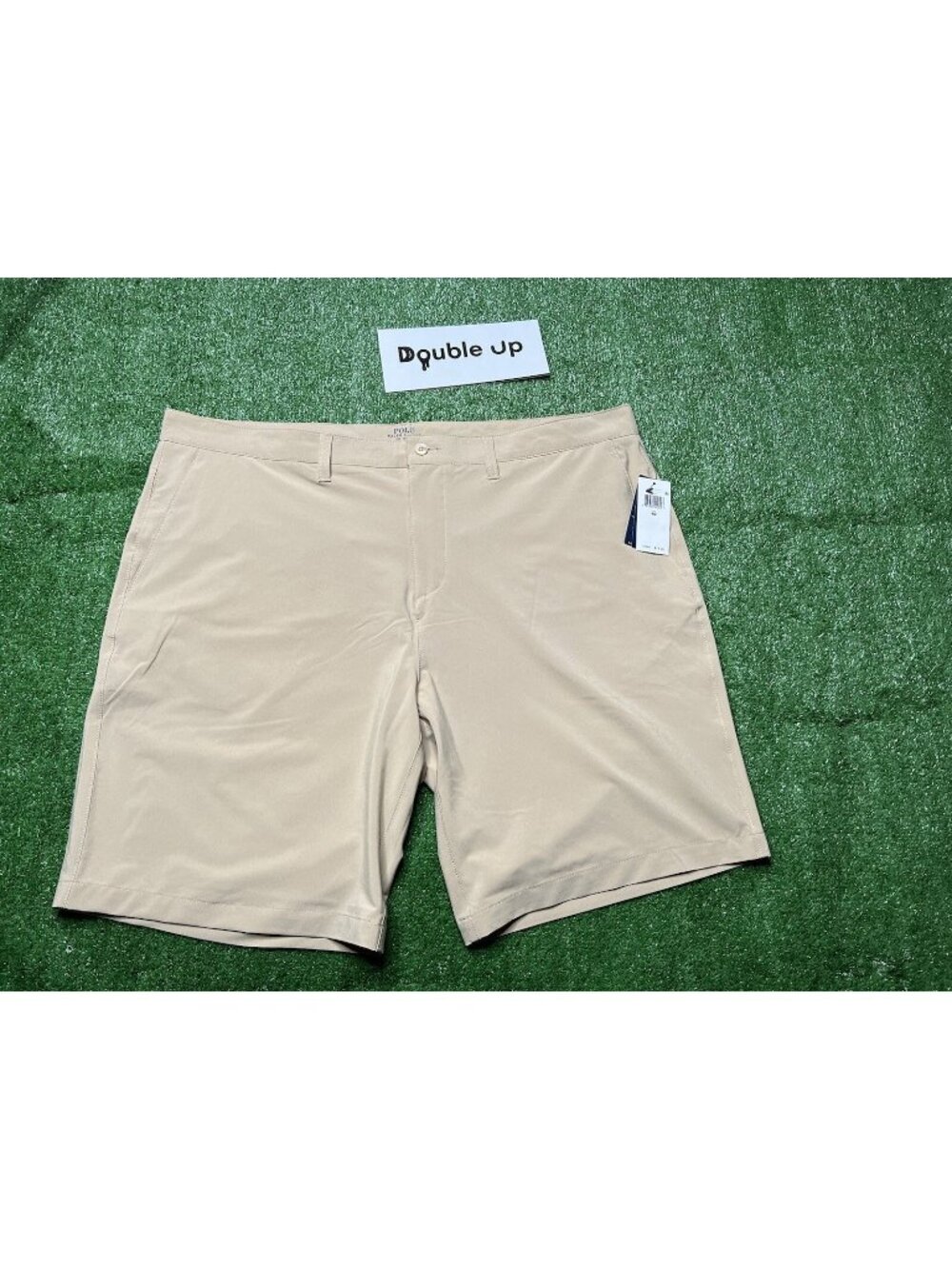 Polo Ralph Lauren Mens Shorts Beige Tan Size 40 Casual Stretch Flat Front